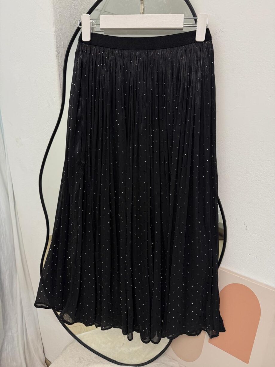 [IMPORTADO] POLLERA GASA-SATEN STRASS – REVOLUTION MODA