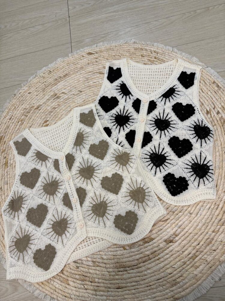 CHALECO CROCHET CORAZON