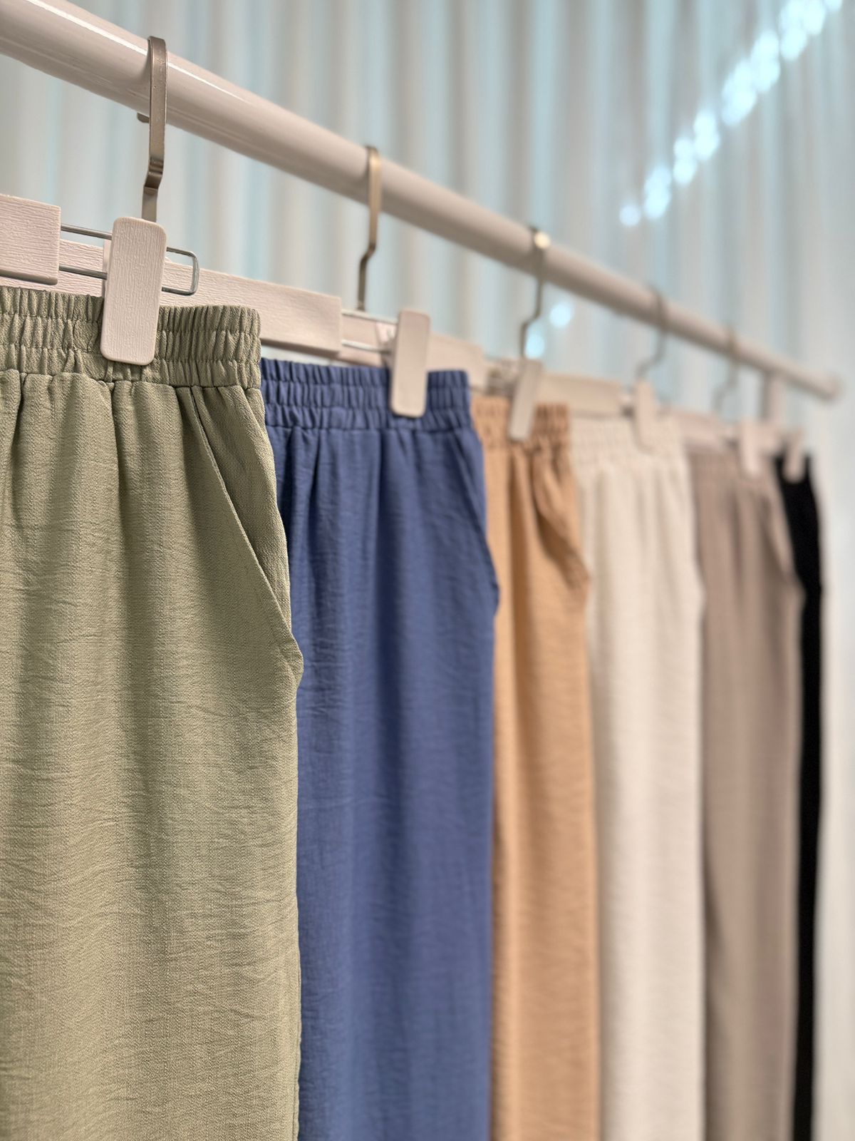 PANTALON PALAZZO DE LINO LISO