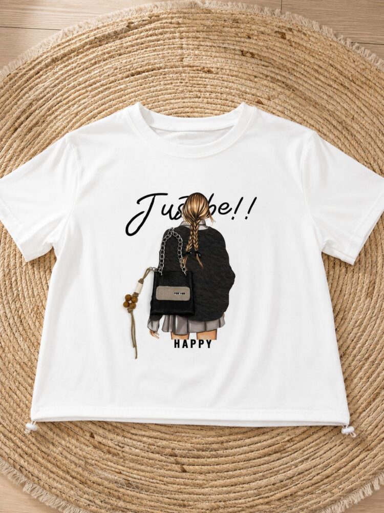 REMERA CROP JUST BE